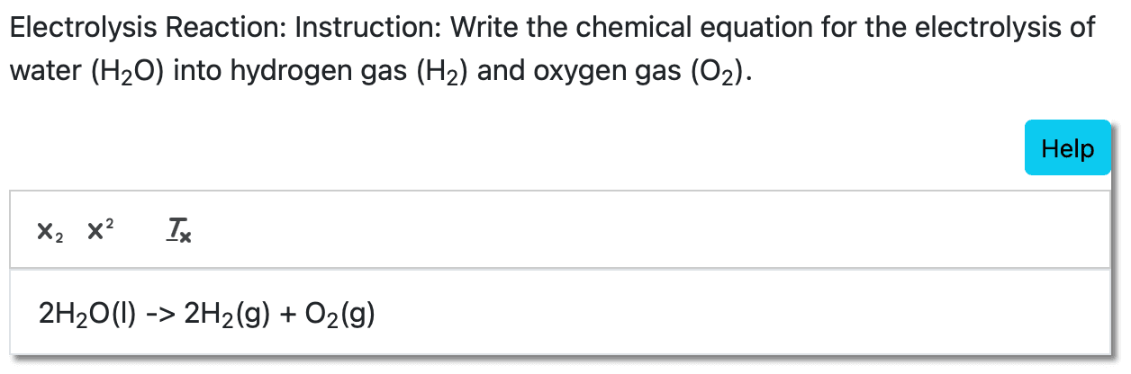 Chemistry Input