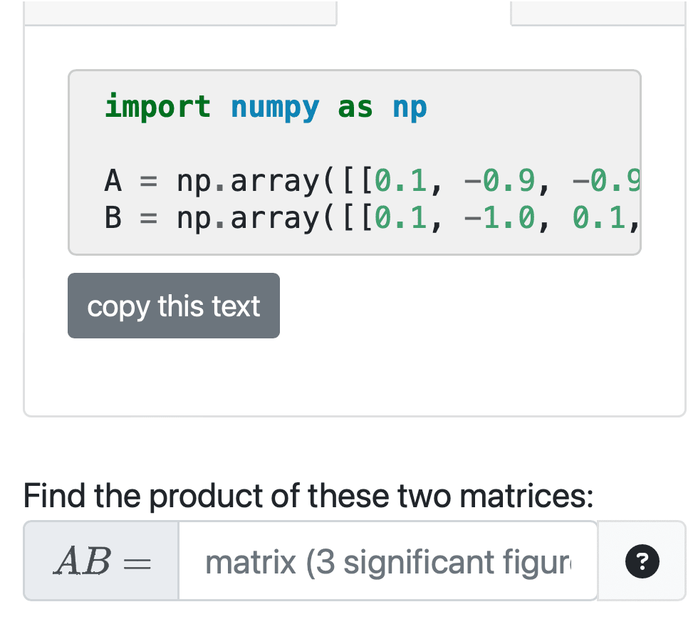 Matrix as code