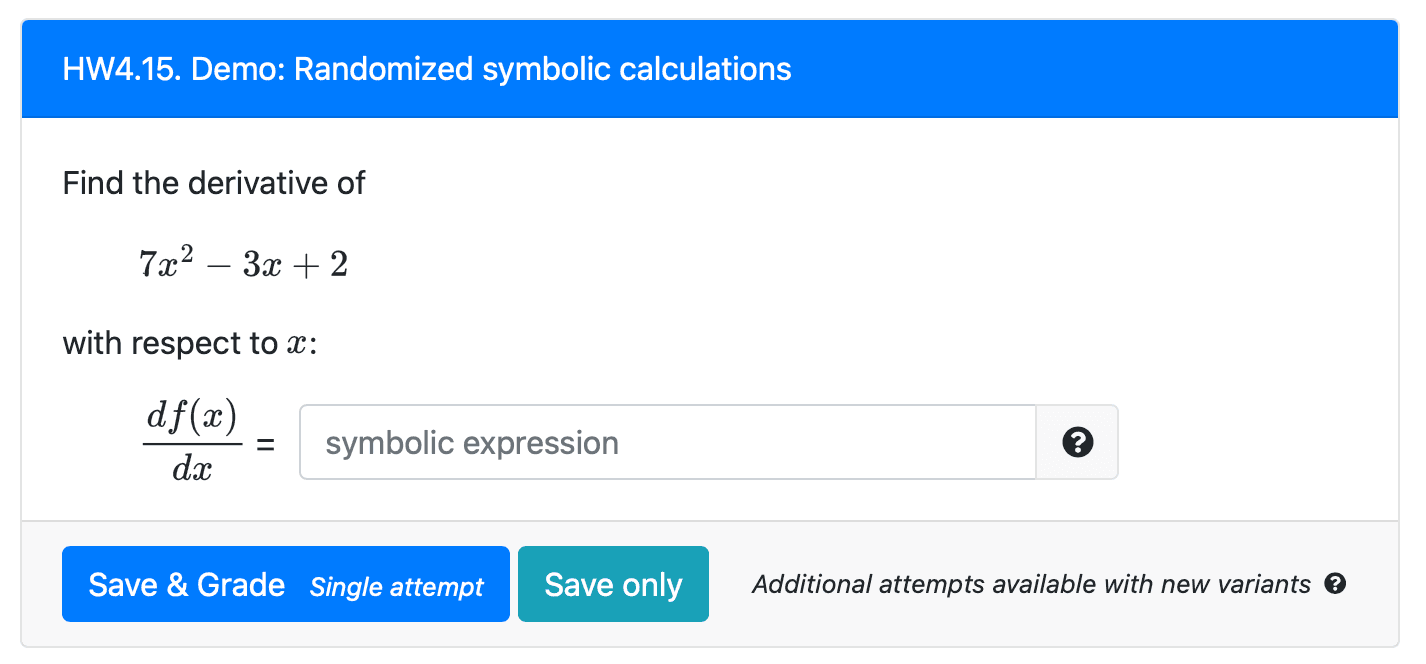 question example