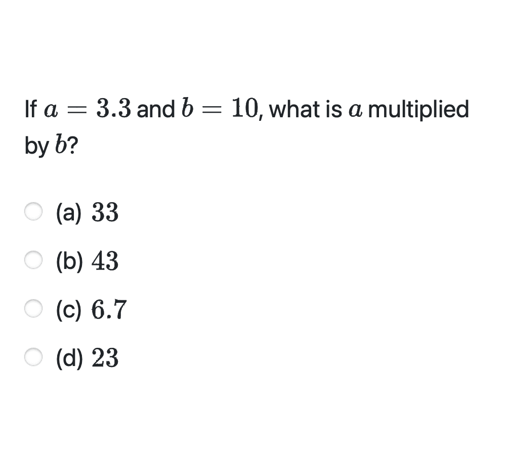 Numerical answers